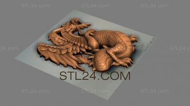 Панно (Пузатый дракон, PD_0447) 3D модель для ЧПУ станка